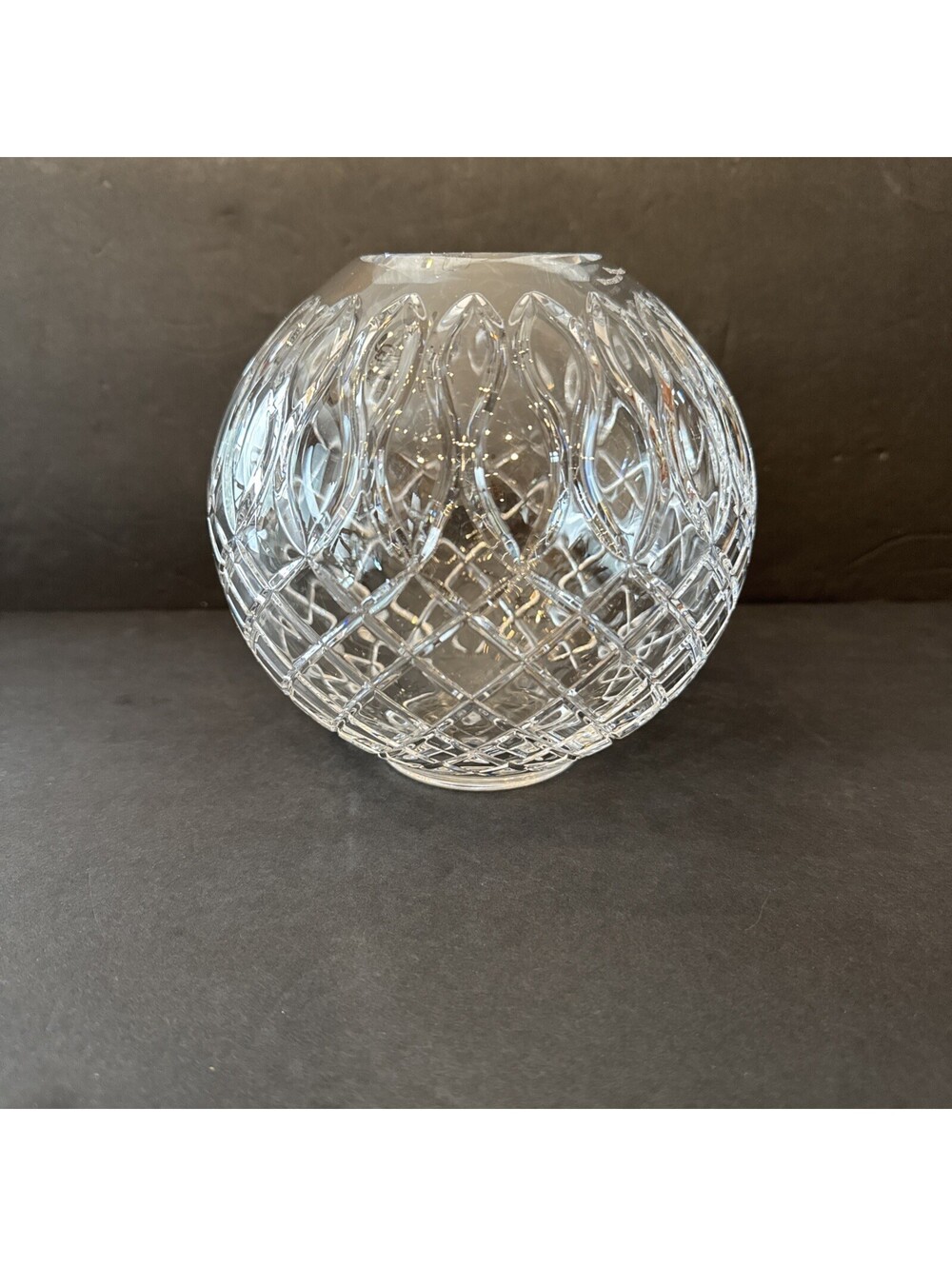 Super Rare Waterford Crystal Rose Bowl 6 High By 6” Wide